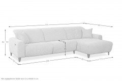 Viborg von Matex - Polsterecke rechts silver