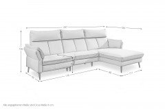 Monopoli von Polsteria - Polsterecke rechts creme