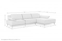 Tivoli-LE25 von ADA Mindful Living - Eckgarnitur rechts grey-white