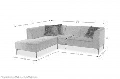 S464 Mila von Ponsel - Eckgarnitur links terra