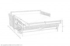 Inga von Bali - Schlafsofa blaugrau