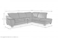 PP-LA23145 von Polipol - Ecksofa rechts moos