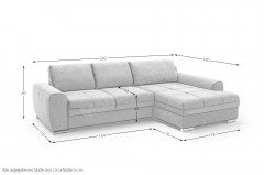 Kelly von Nova Via - Polstergarnitur rechts anthrazit