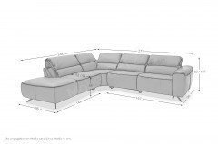 MR 260 von Musterring - Eckgarnitur links moos