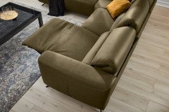 MR 260 von Musterring - Eckgarnitur links moos