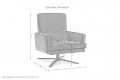 MR 4580 von Musterring - Polster-Duo blue-grey