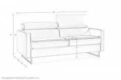 Alina von Bali - Schlafsofa dunkelrot