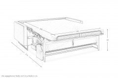 Alina von Bali - Schlafsofa dunkelrot