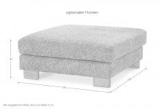 Genoa von Primavera Furniture - Polsterecke rechts silver