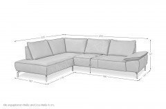 MR 270 von Musterring - Polsterecke links kurkuma