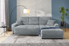 Domino-LE25 von Job - Ecksofa Ausführung rechts mittelgrau