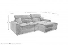 Slider von Job - Ecksofa Ausführung rechts taupe