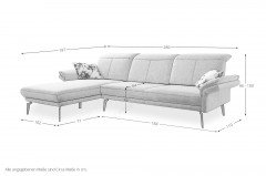 Ella von Gruber - Eckgarnitur Variante links beige-uni