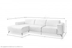 MP-IN24031 von Megapol - Ecksofa Variante links weiß