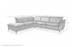 HU-SF24079 von Hukla - Ecksofa Variante links grau