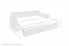 Nizza von Bali - Schlafsofa grau-anthrazit