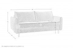 Carla von Bali - Schlafsofa blau