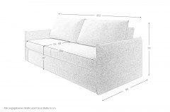 Pisa von Bali - Schlafsofa rosa