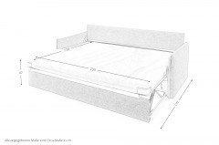 Pisa von Bali - Schlafsofa rosa