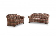 Trient von Schröno - Polstergarnitur rot-grün-kariert