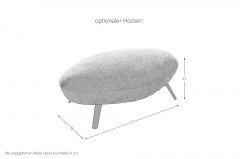 Curve von Poco - Sofaecke marsala