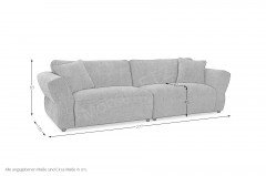 Morga von Vilmers - Bigsofa steel grey