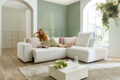 MP-IN24083 von Megapol - Ecksofa Variante rechts weiß