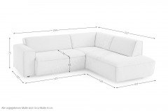 MP-IN24083 von Megapol - Ecksofa Variante rechts weiß