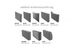 Nordic von Vilmers - Ecksofa Ausführung rechts rainy day