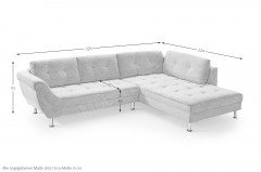 Medford von Exxpo - Polstergarnitur rechts dark-grey