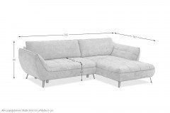 Samoa von Exxpo - Ecksofa rechts hellbraun