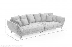 Triton von Exxpo - Polstersofa dark-grey