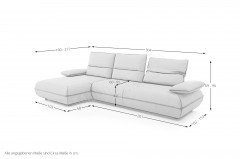 KOINOR Amy - Ledersofa links jade