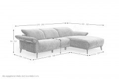 2075 von Hjort Knudsen - Ecksofa Variante rechts grey