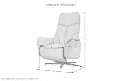 9566 von Himolla - Ledersofa Ausführung links asche