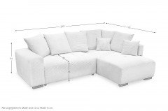 Arpino von Exxpo - Ecksofa rechts creme