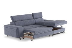 Emma-LE25 von COTTA - Couchgarnitur Variante rechts blue