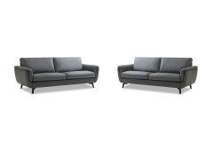 CL 940 von Erpo Polstermöbel - Leder-Duo anthrazit