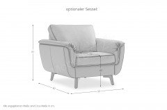CL 940 von Erpo Polstermöbel - Leder-Duo anthrazit
