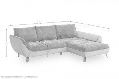 Bellini-LE25 von Exxpo - Ecksofa rechts rust