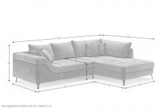 Portofino von Nova Via - Polstersofa Variante rechts stone