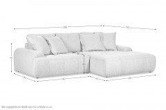 Milazzo von GUTMANN - Eckcouch rechts grau