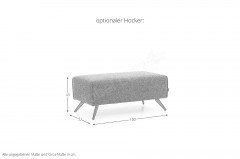 MR 2985 von Musterring - Ecksofa Variante rechts blush