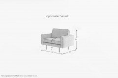 June von Primavera Furniture - Polstergarnitur liver-hellgraubraun