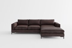 Packo von Primavera Furniture - Eckgarnitur rechts schwarzbraun