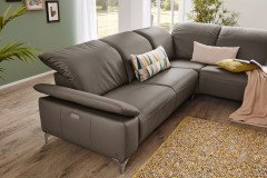 MR 370 von Musterring - Ledercouch Variante rechts grey