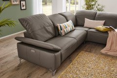 MR 370 von Musterring - Ledercouch Variante rechts grey