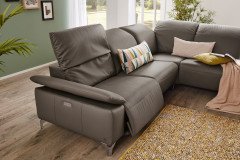 MR 370 von Musterring - Ledercouch Variante rechts grey