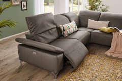 MR 370 von Musterring - Ledercouch Variante rechts grey