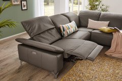 MR 370 von Musterring - Ledercouch Variante rechts grey